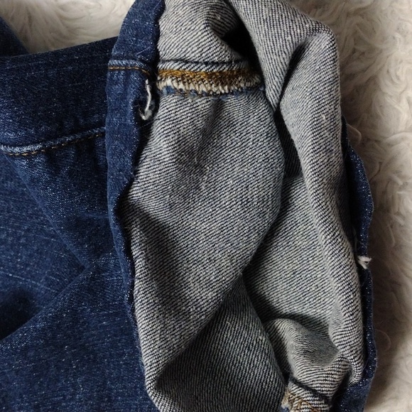 505 Levi's Blue Dark Wash High Rise Five Pocket Zip Up Straight Leg Denim Jean - Picture 5 of 15